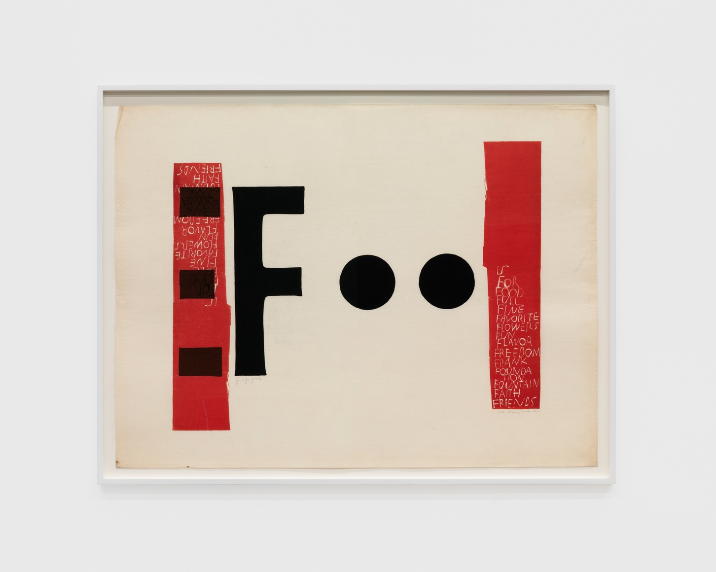 Corita Kent f is for food, 1964