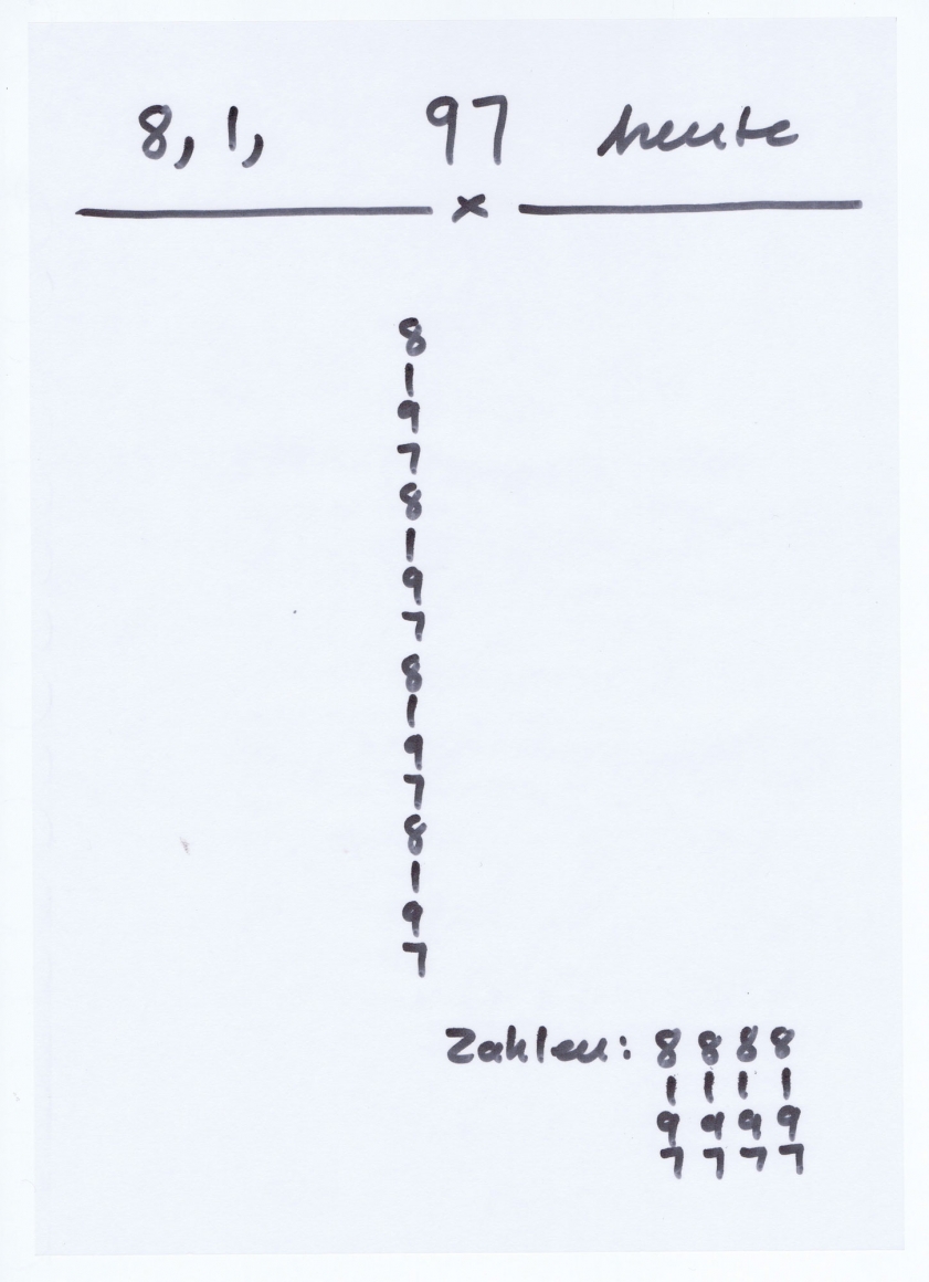 Hanne Darboven, Europa 97