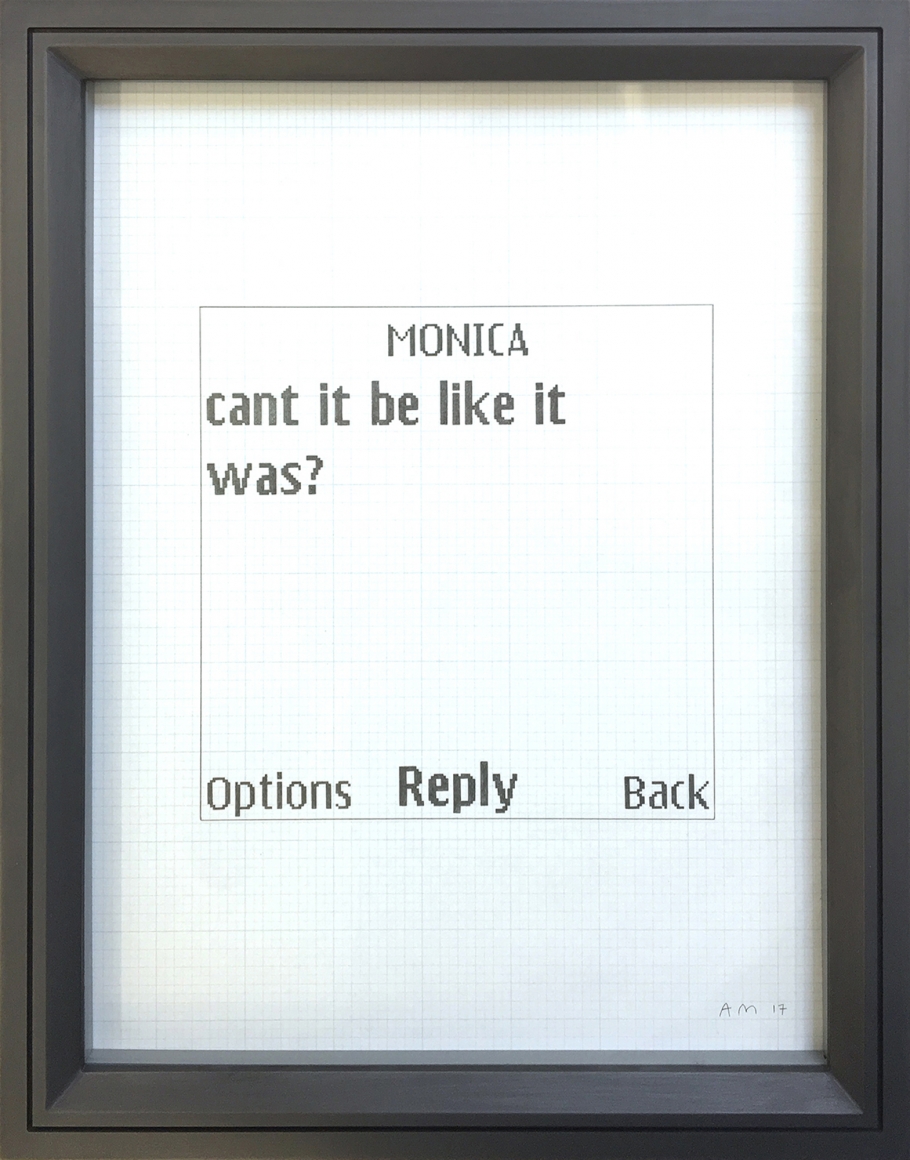 Adam McEwen, Untitled Text Msg. (Monica)