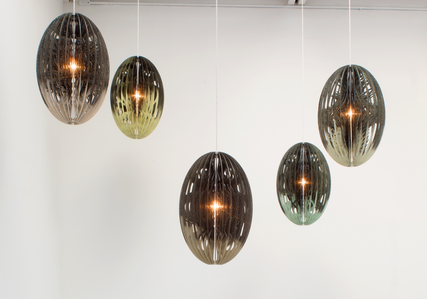 Jorge Pardo, Untitled (group of 5 lamps)