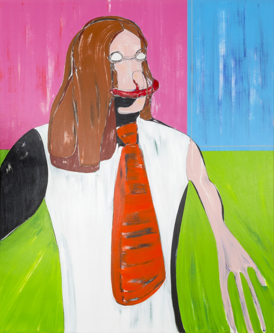 Nicola Tyson, Self-Portrait: Red Tie