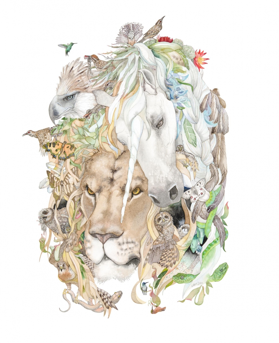 Laura Ball, Barbary Lion Mandala, 2017