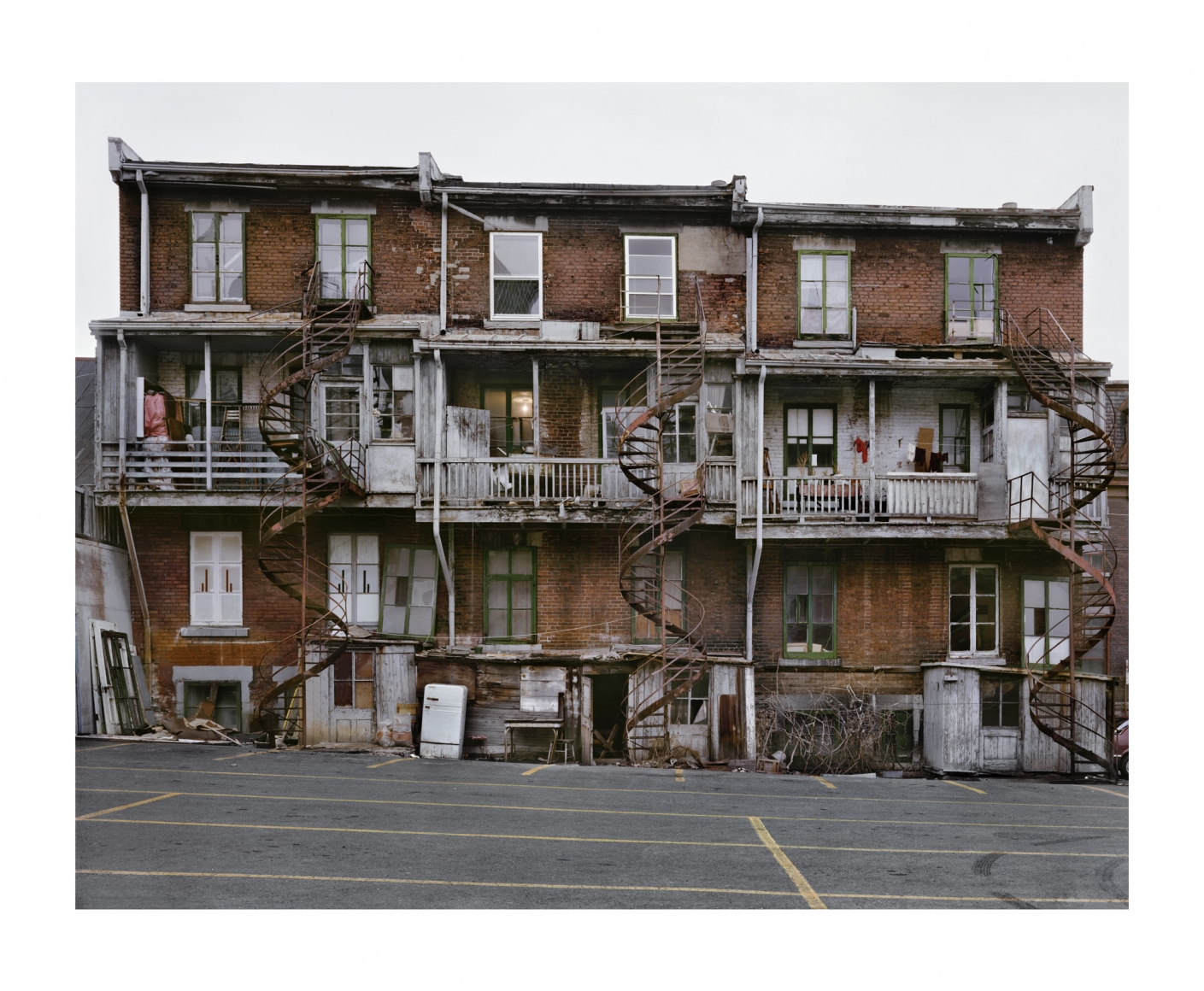 Spiral Fire Esacpes, Chicago, 1975, chromogenic print
