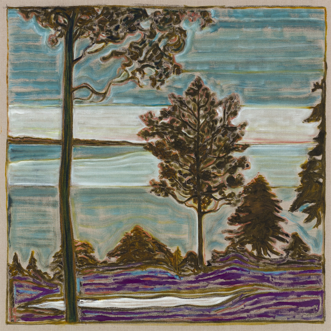 BILLY CHILDISH, tree overlooking sea, 2017
