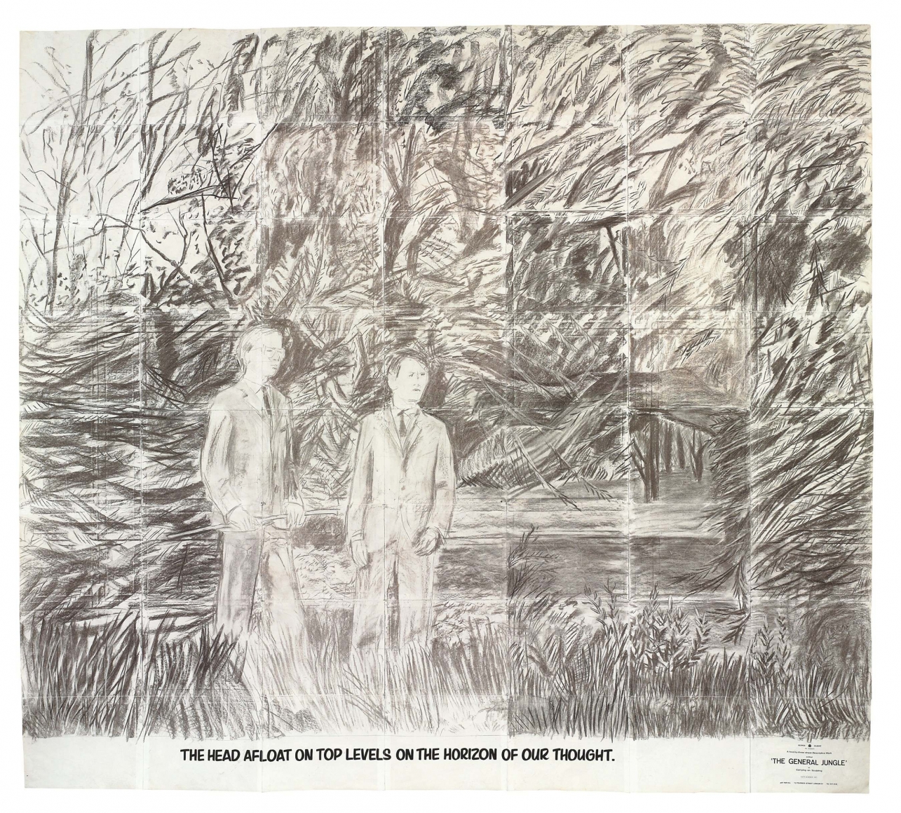 GILBERT & GEORGE, THE HEAD AFLOAT ON TOP LEVELS ON THE HORIZON OF OUR THOUGHTS, (from the series The General Jungle or Carrying on Sculpting), 1971