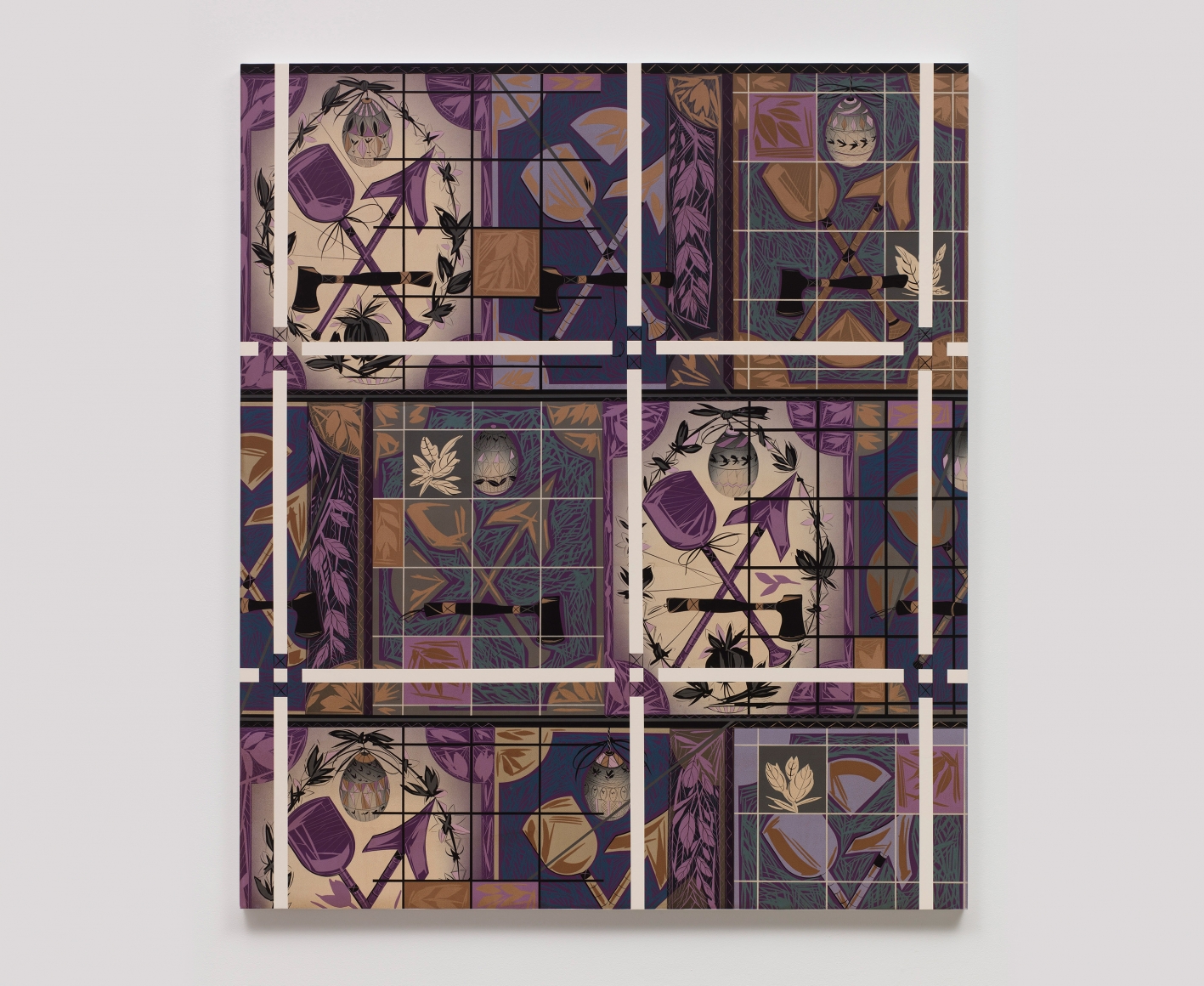 LARI PITTMAN, Portrait of a Textile (Block Printed Linen), 2018