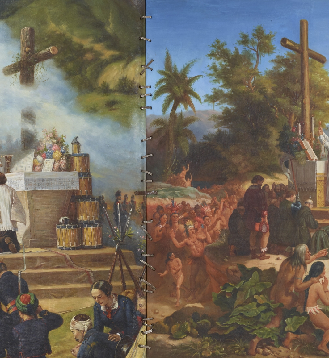 KADER ATTIA Colonial Modernity: the first mass in Brazil and Algeria (detail), 2014