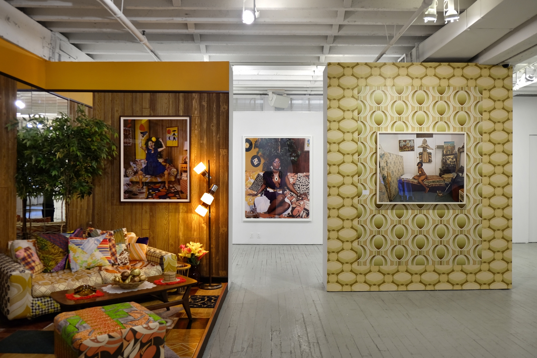 Muse: Mickalene Thomas Photographs and tête-à-tête, Installation view, Aperture Foundation, NY, NY