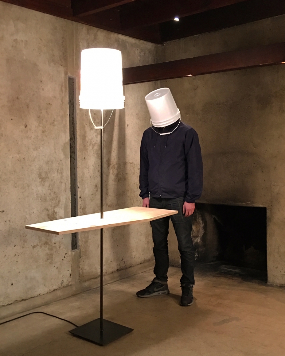 Erwin Wurm, One Minute Sculptures, Installation view, MAK Center for Art and Architecture, Los Angeles at the Schindler House, CA