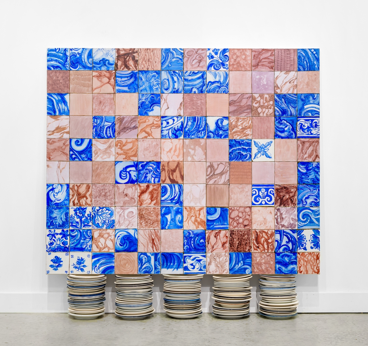 ADRIANA VAREJÃO, Tela Sobre Platos (Painting on Plates), 1999