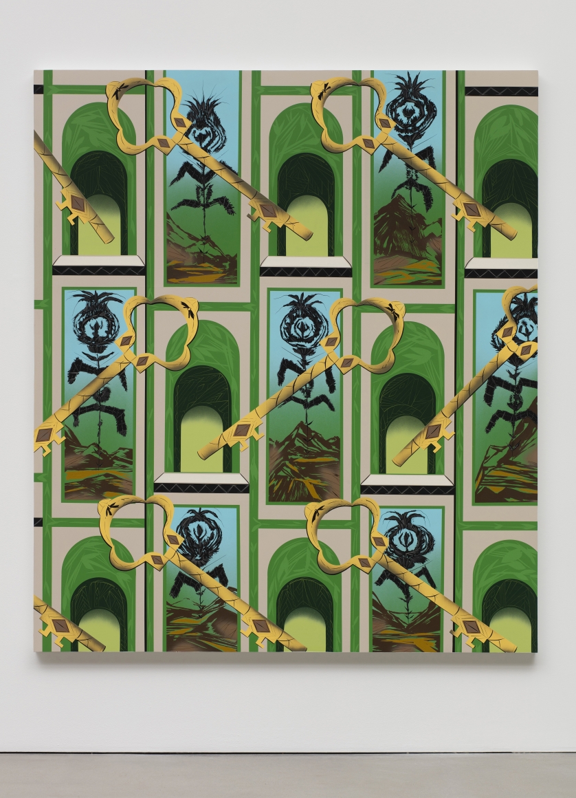 LARI PITTMAN, Portrait of a Textile (Art-Deco Toile de Jouy), 2018