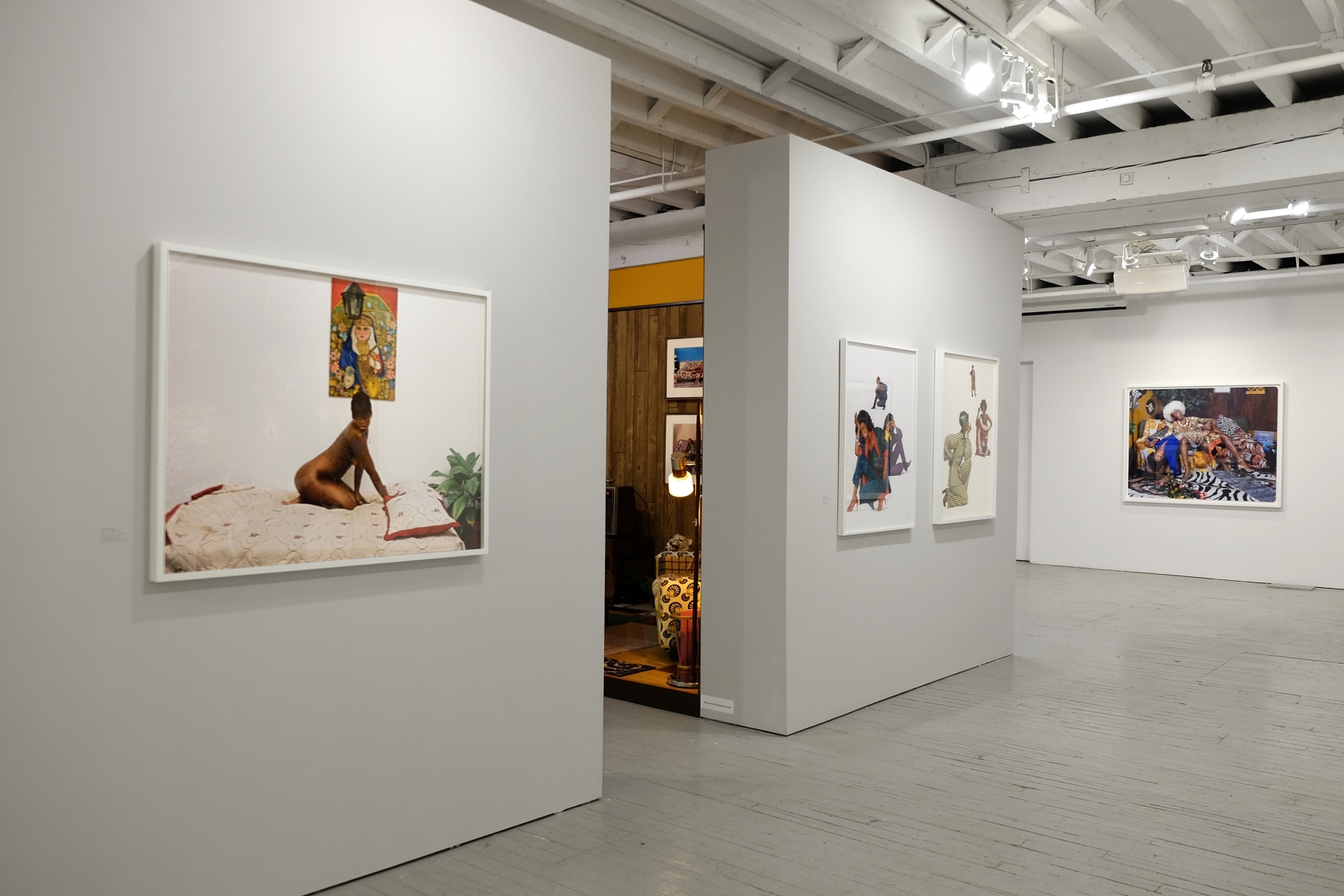 Muse: Mickalene Thomas Photographs and tête-à-tête, Installation view, Aperture Foundation, NY, NY