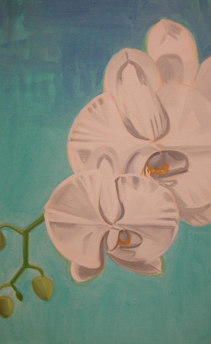 DAVID SALLE, White Orchid, 2002