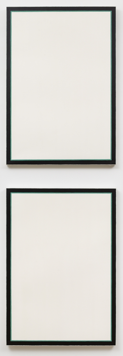 Jo Baer Untitled (Stacked Vertical Diptych - Green)