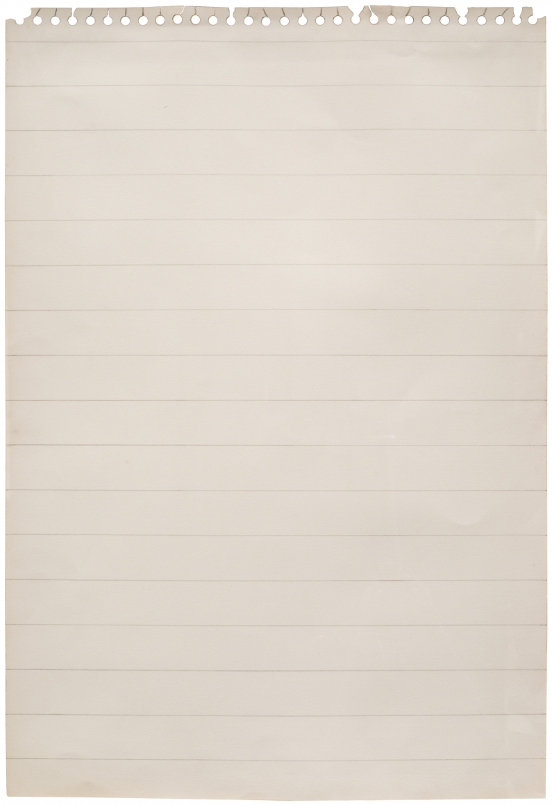 ALEX HAY, Untitled (Stenographer's Sheet)