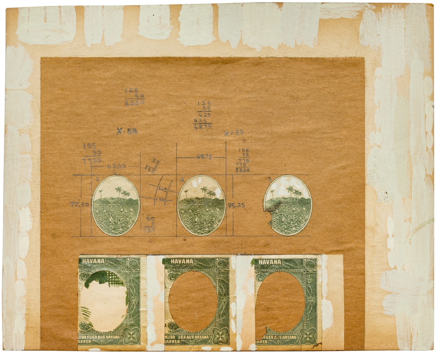 ALEX HAY, Study for Cuban Cigar Seal