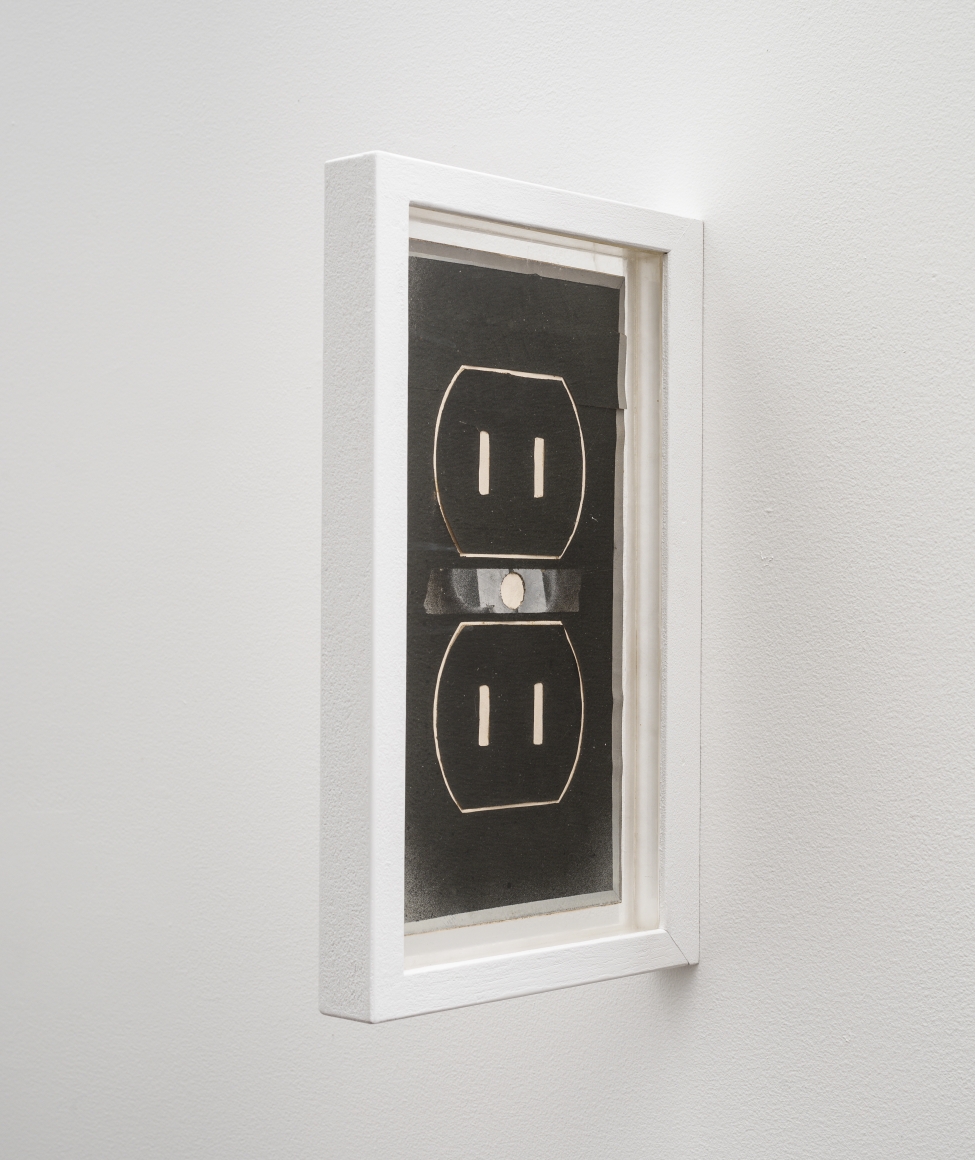 ALEX HAY, Stencil for Outlet for Toaster and Drawing of Light Bulb
