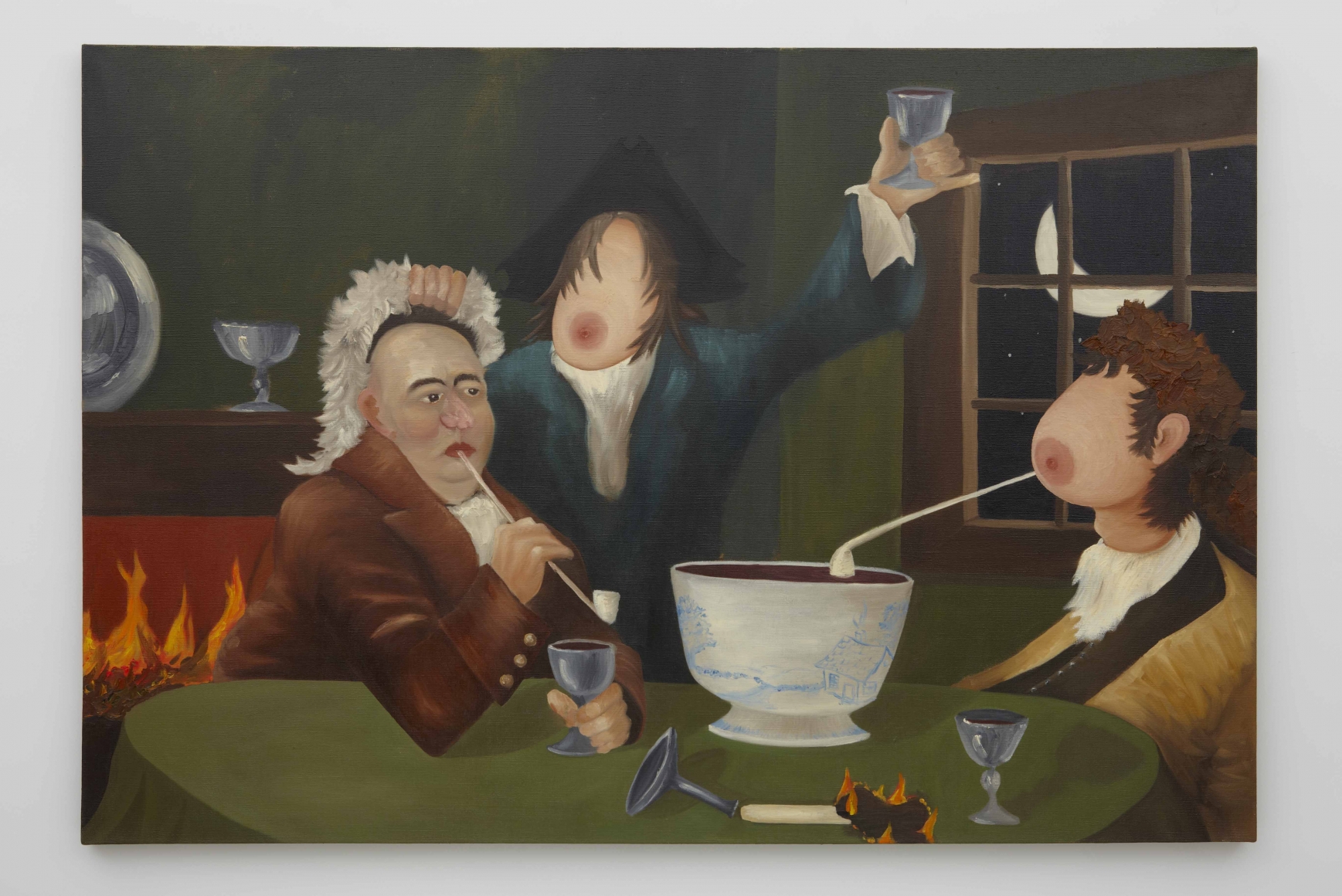 A Midnight Modern Conversation (Ignoring Hallucinations), 1996, Oil on linen