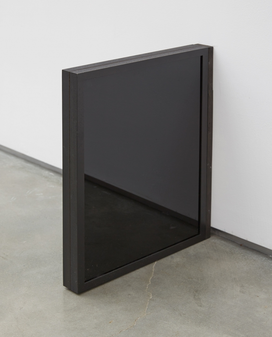 black lacquer rectangular sculpture by matthias bitzer
