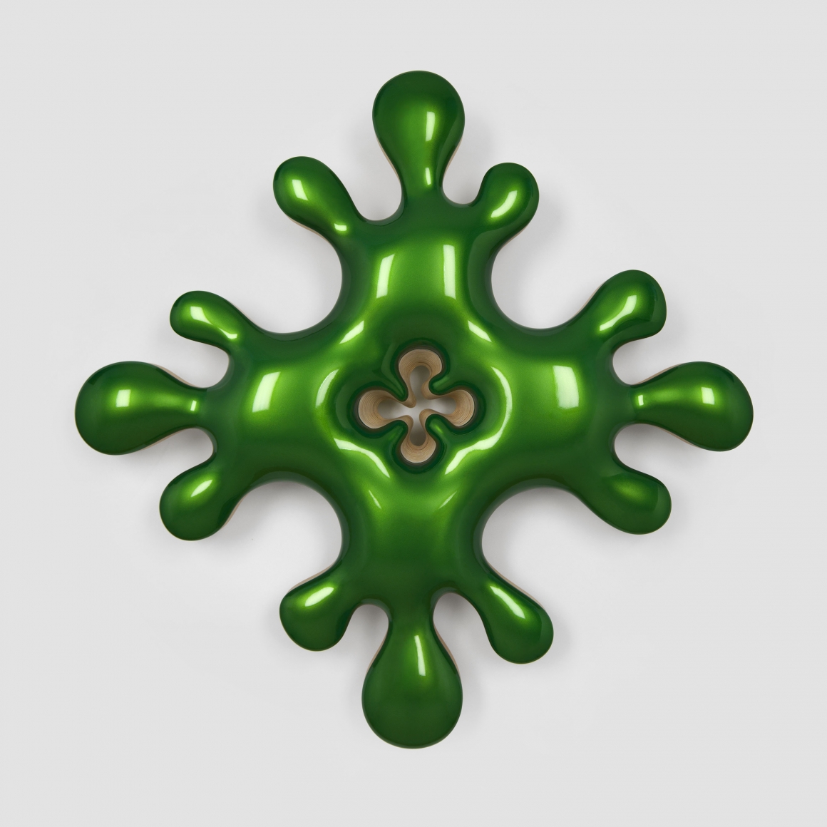 Lot 072419 (the new pippin), 2019, Urethane paint and UV clear coat on wood and urethane panel support, steel