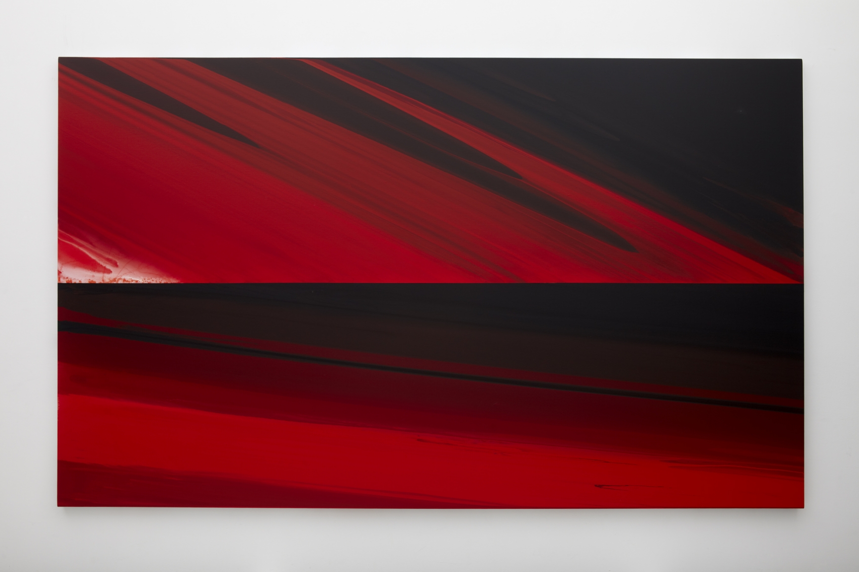 red gestural abstract painting by barnaby furnas available to buy