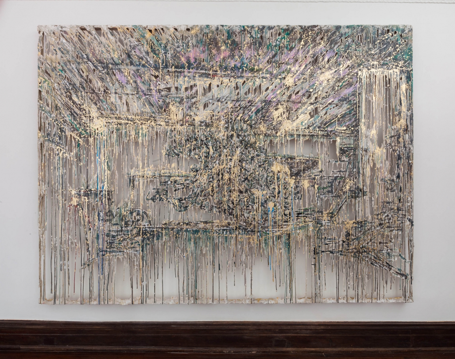 sculptural painting by diana al-hadid