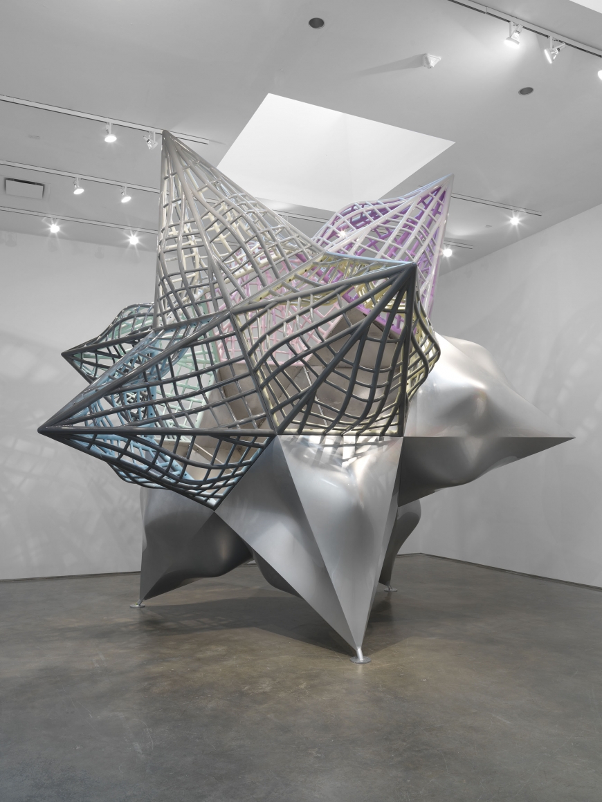 Giant monumental star sculpture by Frank Stella