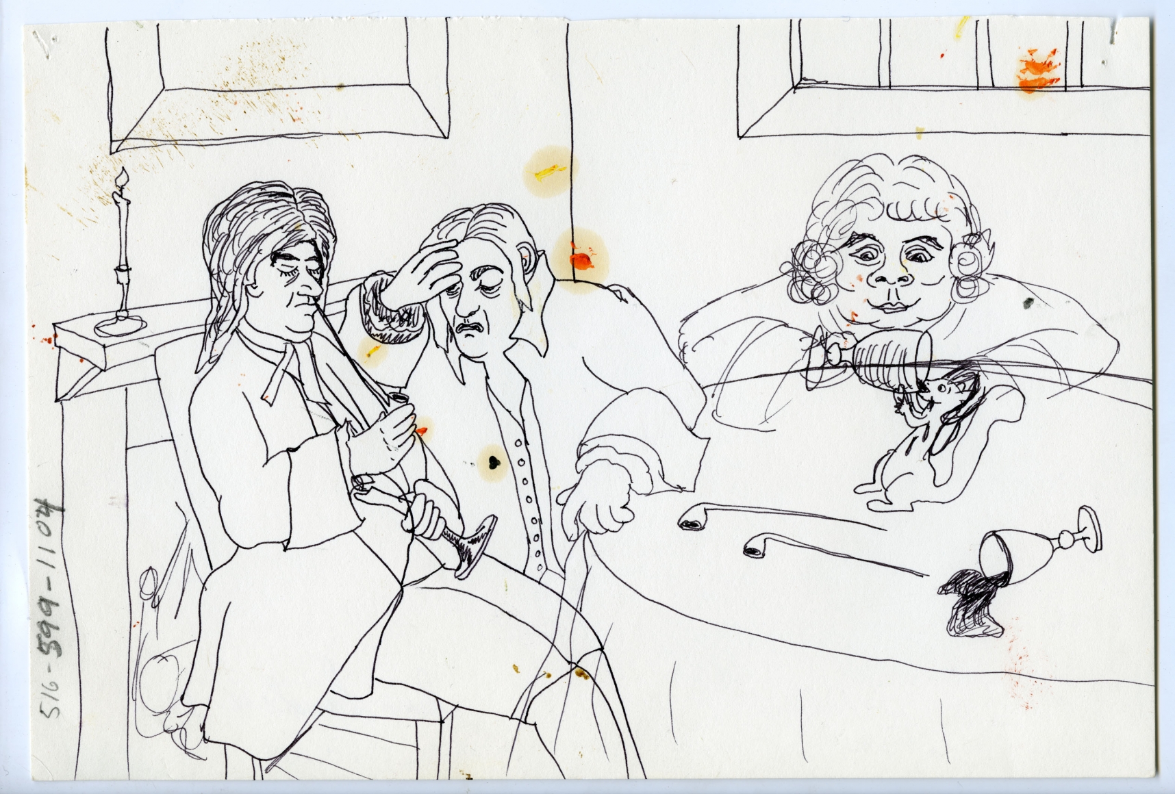Wassail Suite #6, 1996, Ink on paper