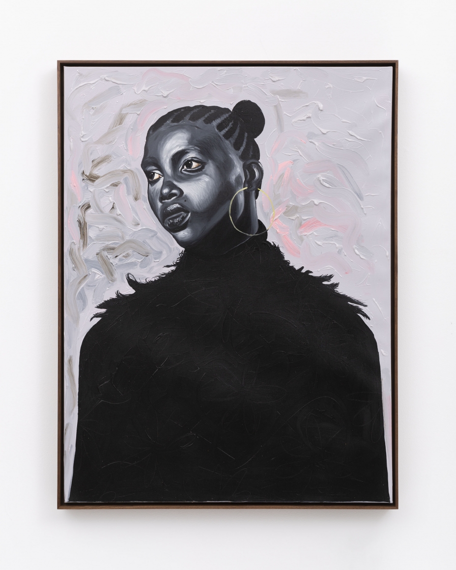 Otis Quaicoe, Black Feathers, 2019, Oil on canvas