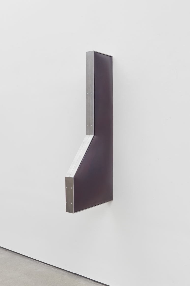 (side) Still Flat, 2017, Fiberglass reinforced plaster and oil on cotton in artist frame
