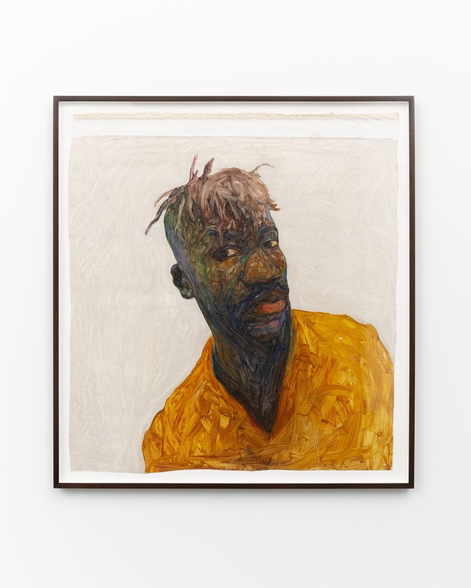 Amoako Boafo, Self Portrait, 2017, Oil on canvas
