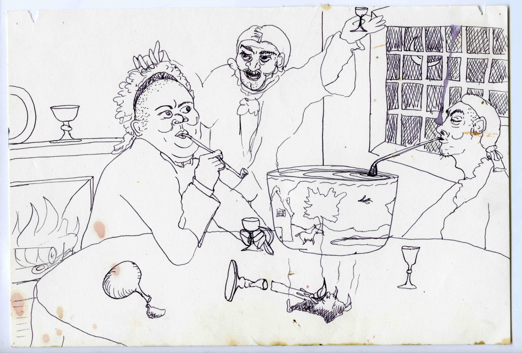 Wassail Suite, 1996, Ink on paper