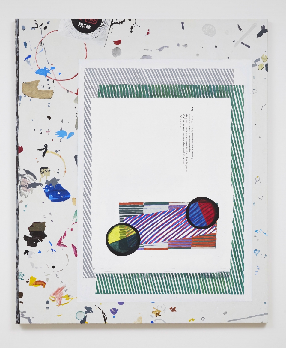 abstract painting with shocks of color on white background by melissa gordon