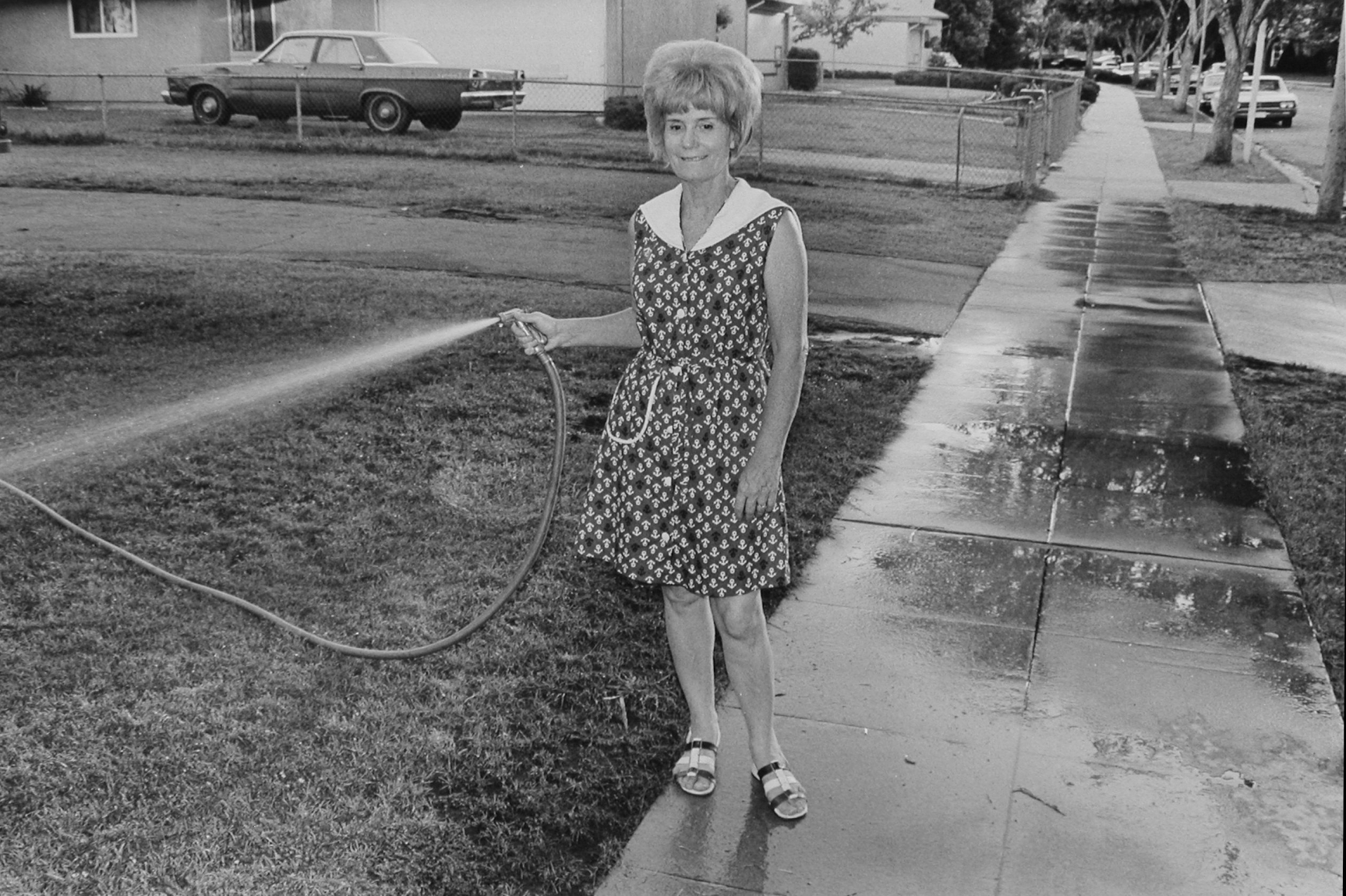John Divola Untitled (woman with anchor dress), 1972
