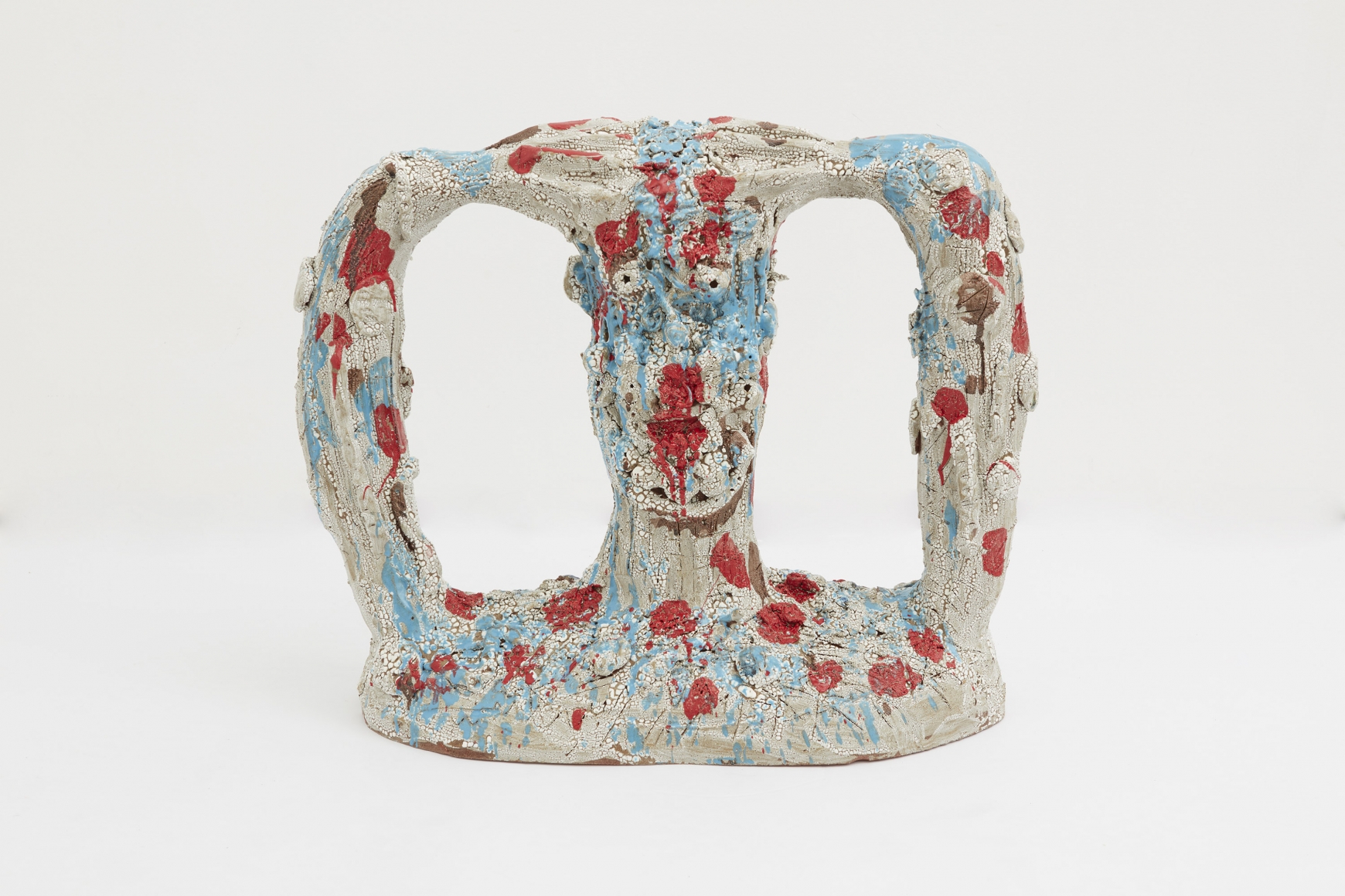 an abstract ceramic sculpture by william j. o'brien for sale in a chelsea art gallery