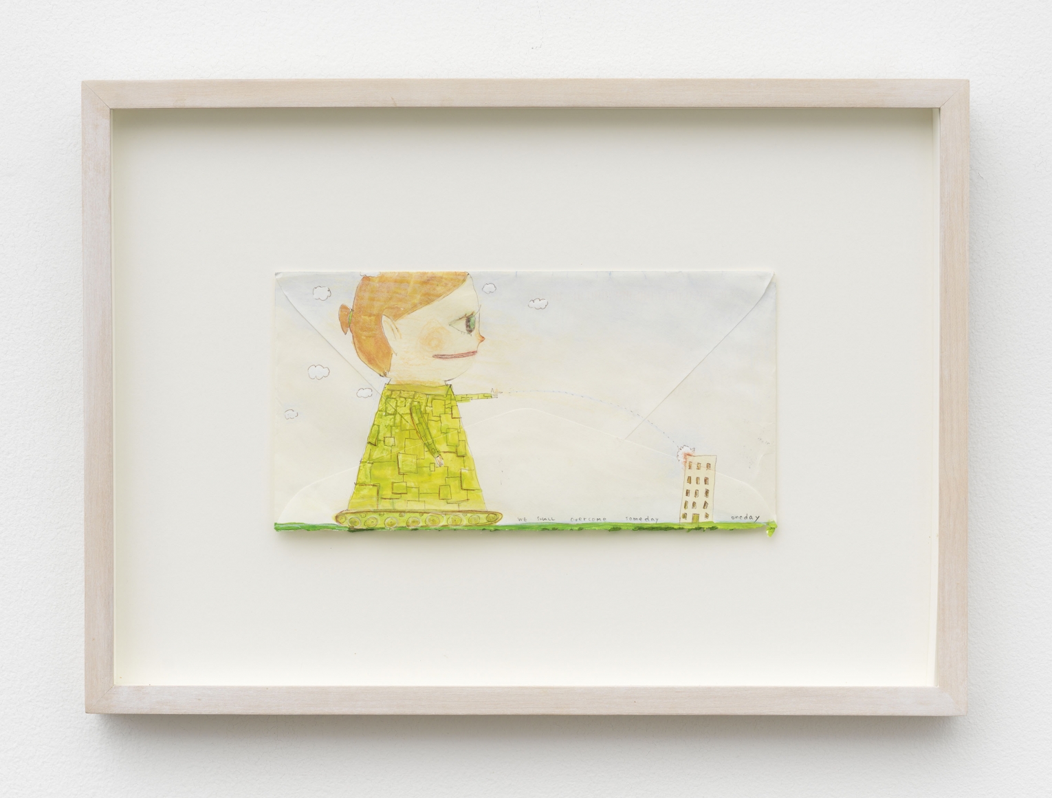 Menschpanzerangreiferin, 2002, Colored pencil, pen and gouache on paper