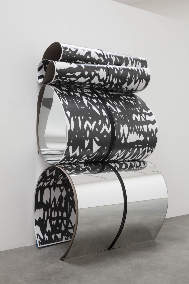 a sculpture by Julia Dault in a Chelsea contemporary art gallery