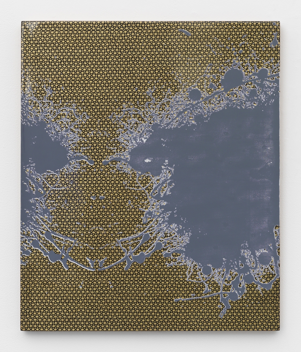 Untitled, 2017, Silkscreen ink and marquetry on wood