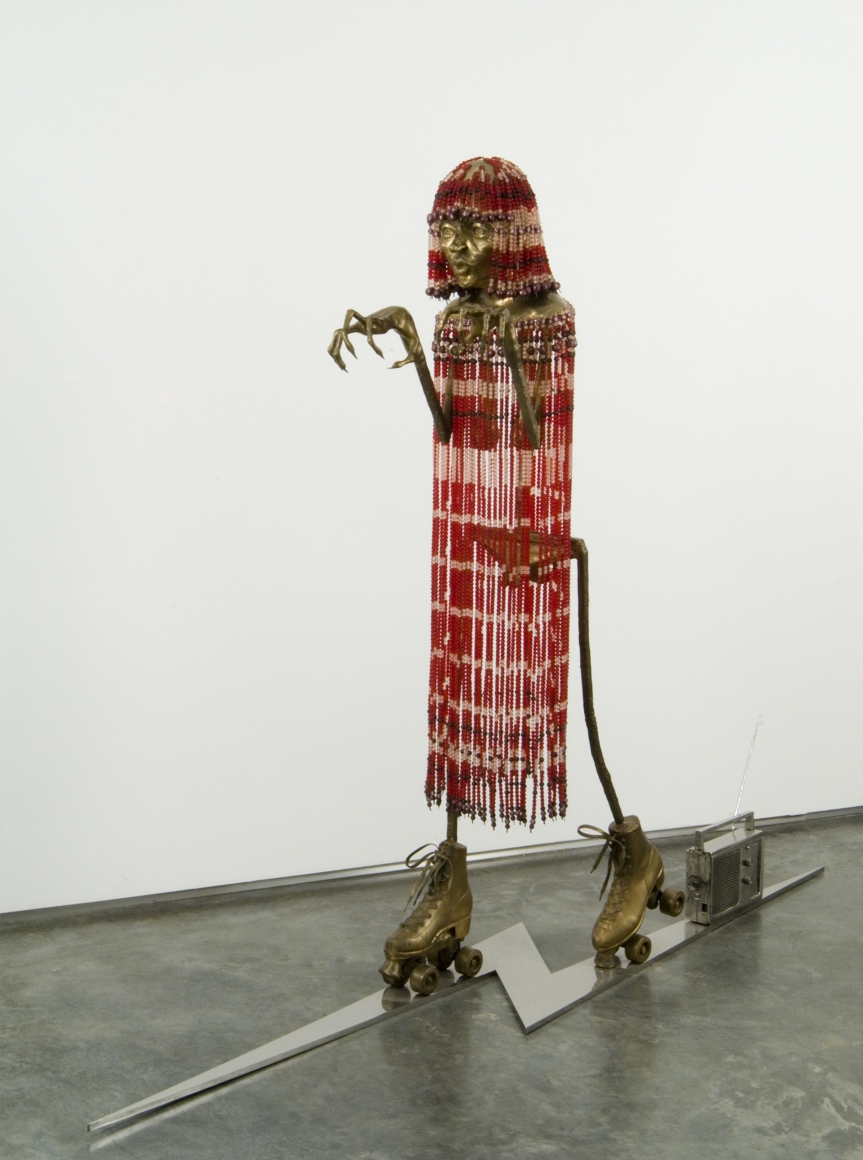 Venice Witch, 2003, Bronze, stainless steel and Venetian beads