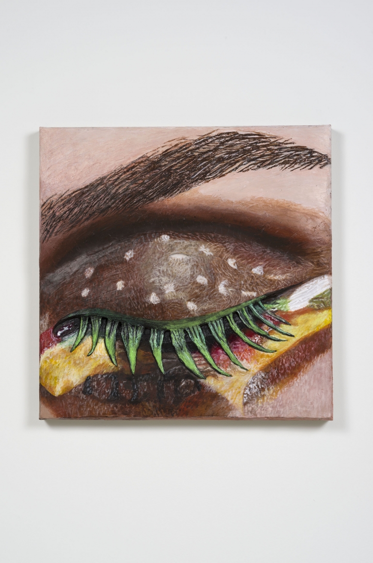 Burger Eye, 2015, Acrylic on linen on panel