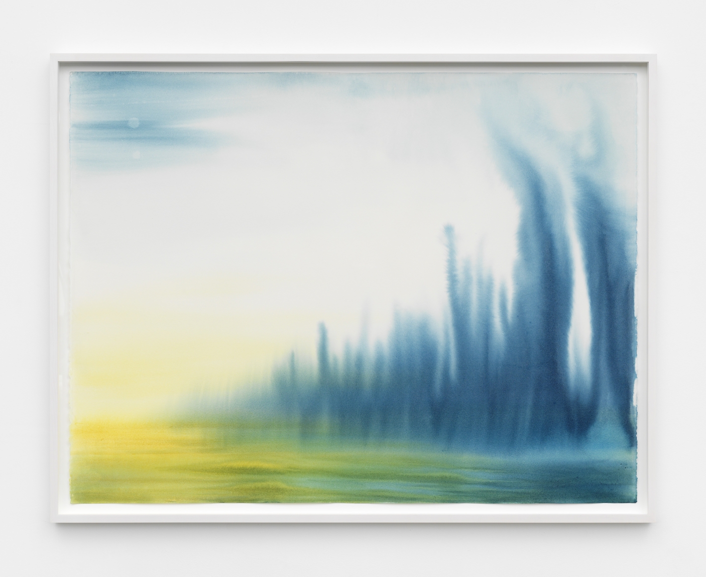 an abstracted seascape in watercolor by contemporary artist thiago rocha pitta