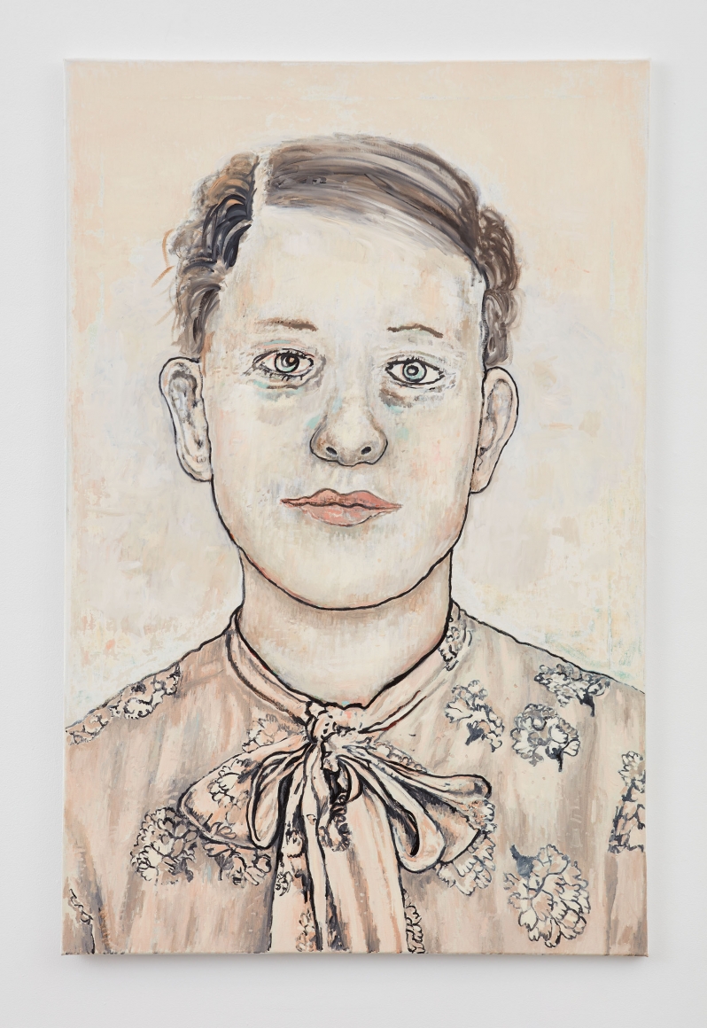 oil painting of a young woman by Hannah van Bart for sale in her new york city gallery