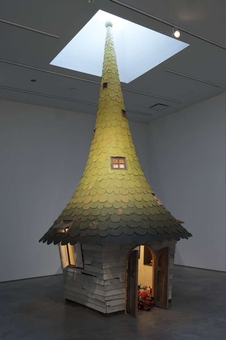 house with green roof by yoshimoto nara