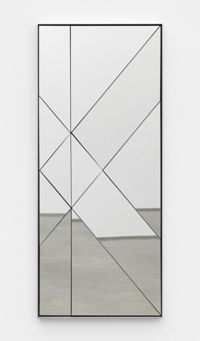 Untitled, 2017 Mirror-polished stainless steel on MDF