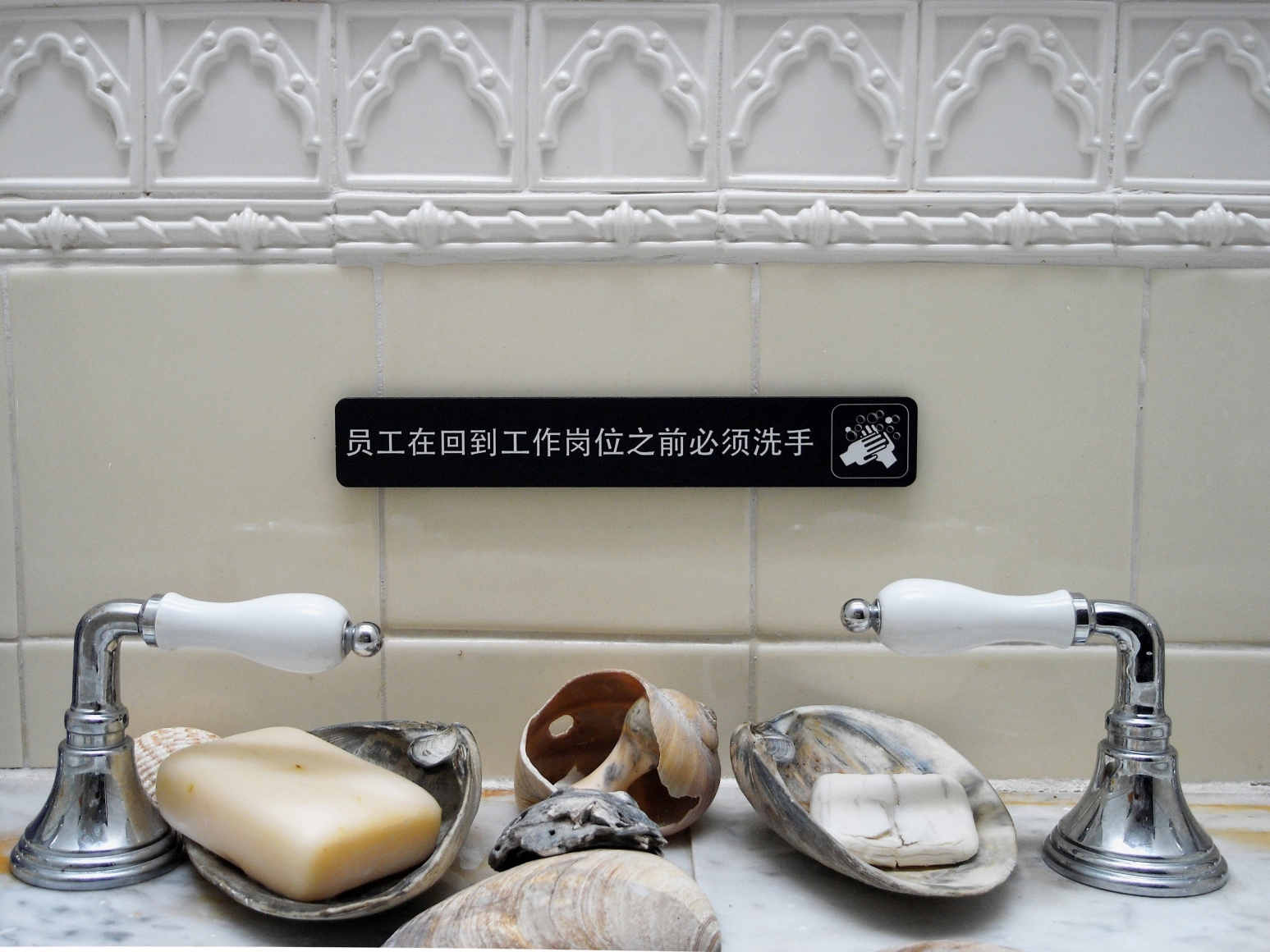 Lucie Fontaine, Employees must wash their hands before returning to work, 2008
