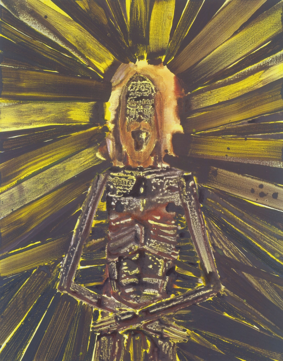 portrait of christ in yellow by barnaby furnas
