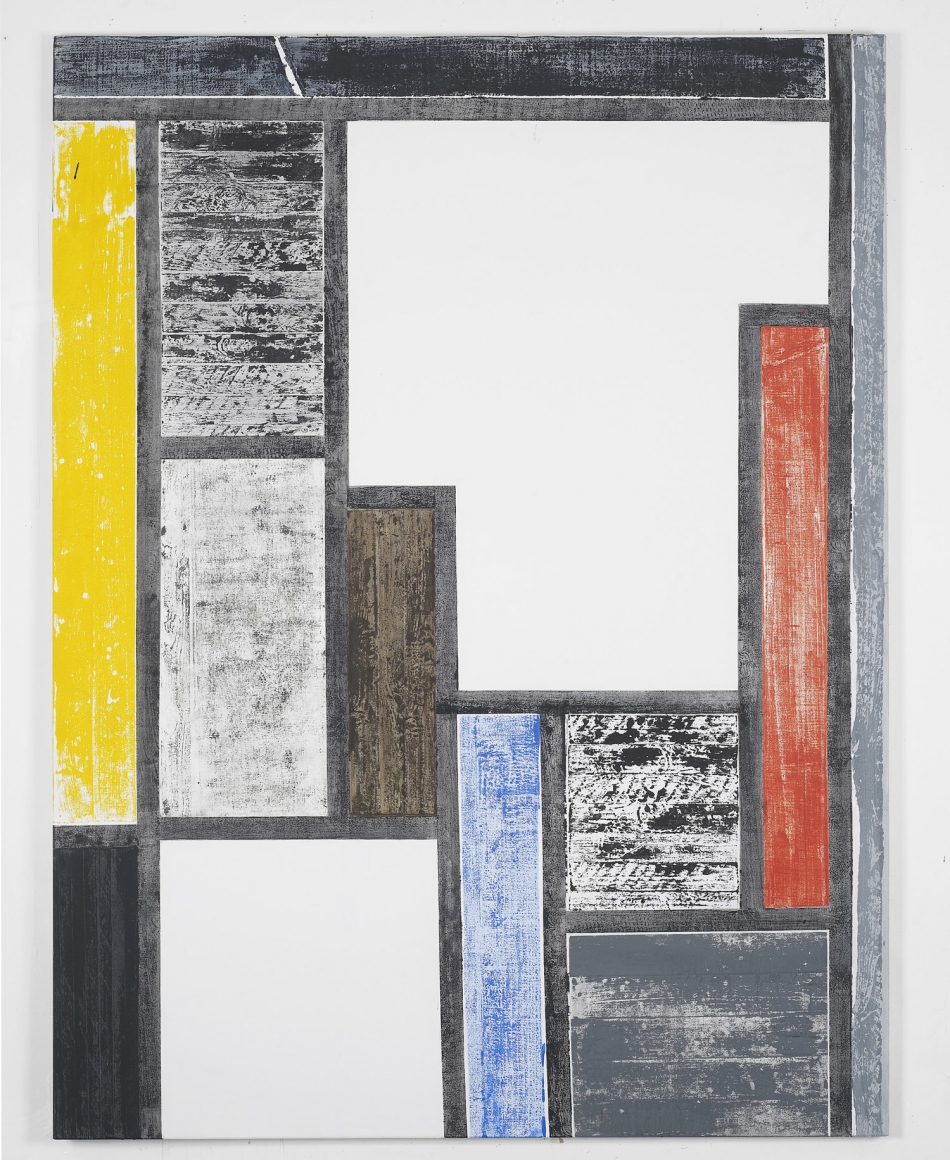 Structure IV (The New York Times, Sunday, June 27th, 1971), 2011, Acrylic on canvas