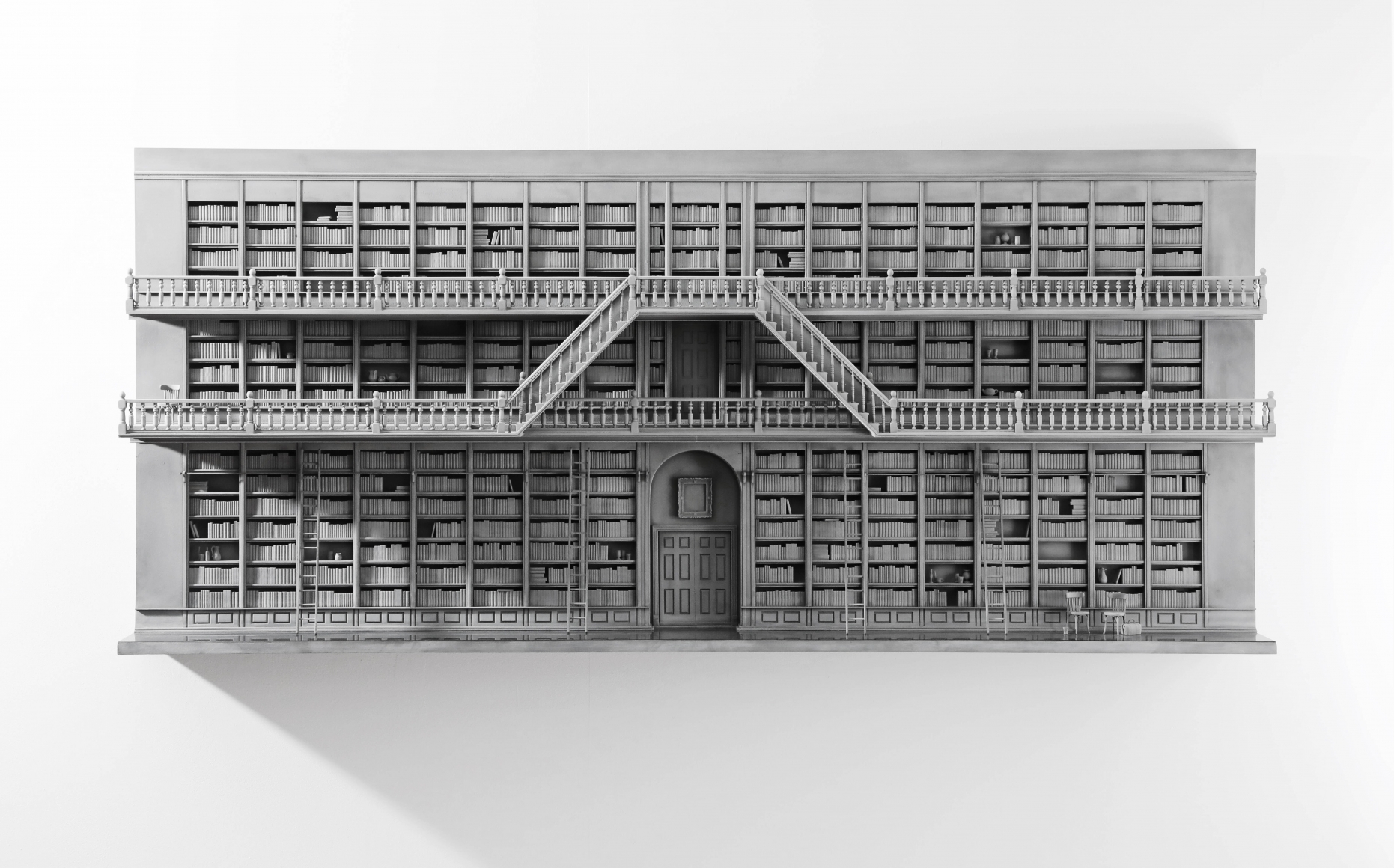 The Library (wall piece), 2019, Wood, polyamide, copper, coating