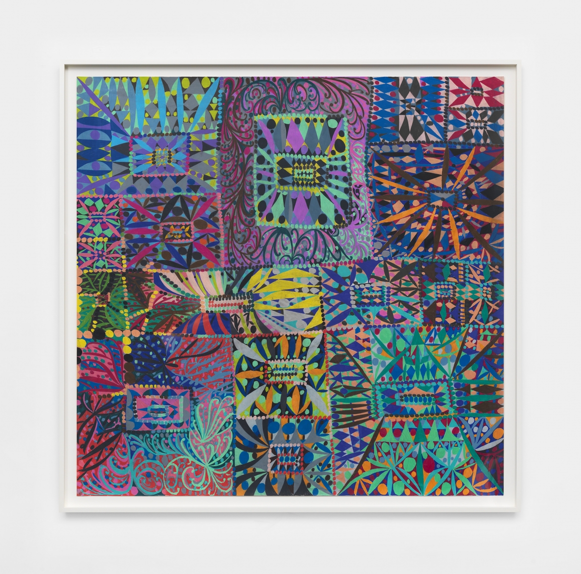 a colorful abstract artwork in colored pencil made by william j. o'brien
