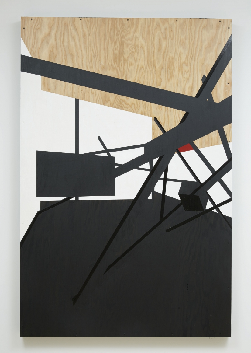 Barricade I: Studio Study VI, 2014, Paint on Wood